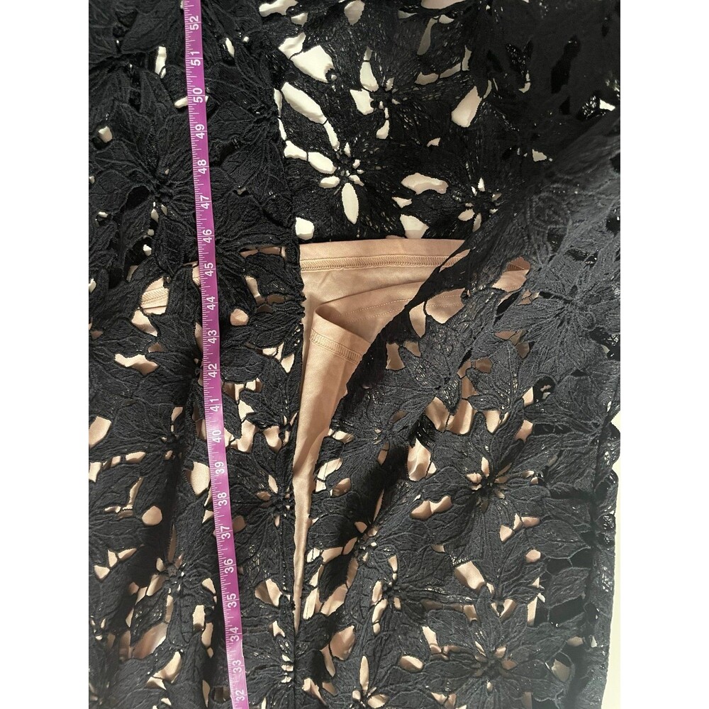 SHEIN Black Floral Nude Underlay Evening Dress Size S NWOT - Picture 8 of 11